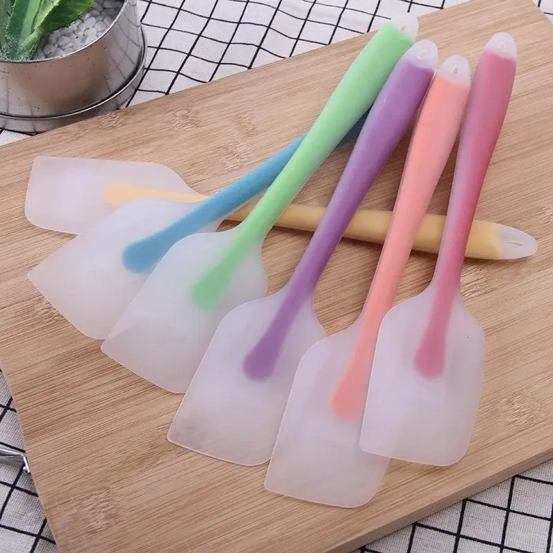 Phới Trộn Bột Làm Bánh Silicon Nhiều Màu - Phới Vét Bột Silicon 28cm