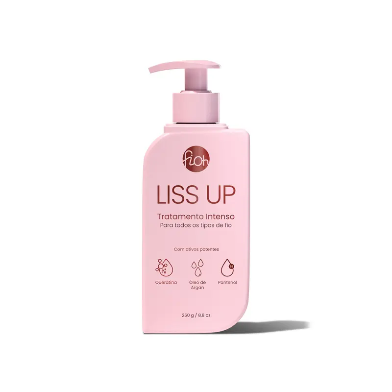 Liss Up Fioh - Liso Inteligente sem Formol Tratamento Intenso com Ácidos Orgânicos e Óleos Nutritivos 250g