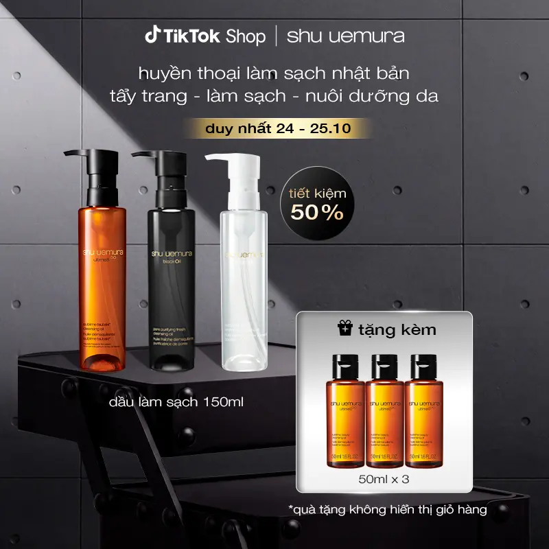 shu uemura 3 in 1 Cleansing Oil, 150 ml, 24–25 Only