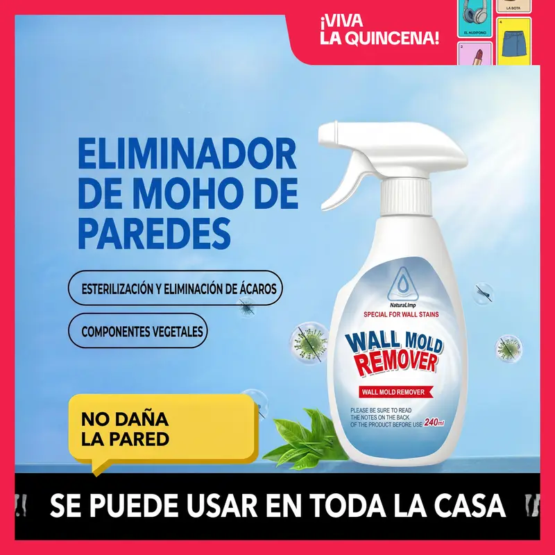 Hasta 64 Por Ciento Off, Spray Removedor de Hongos, Moho y Manchas de Acción Rápida, Limpiar la suciedad del baño - Elimina Moho y Suciedad en Ropa y Zapatos, Ideal para Juntas de Lavadora, Fugas de Baño y Fregadero de Cocina, Previene la Reaparición de Hongos, Indispensable para el Hogar