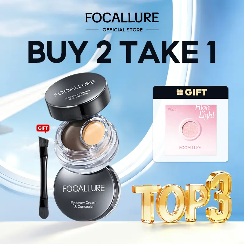 FOCALLURE Terminator Concealer & Brow Pomade 24H Long-lasting Waterproof Lightweight Smudge-proof 2-in-1 Multi-use Creamy Smooth
