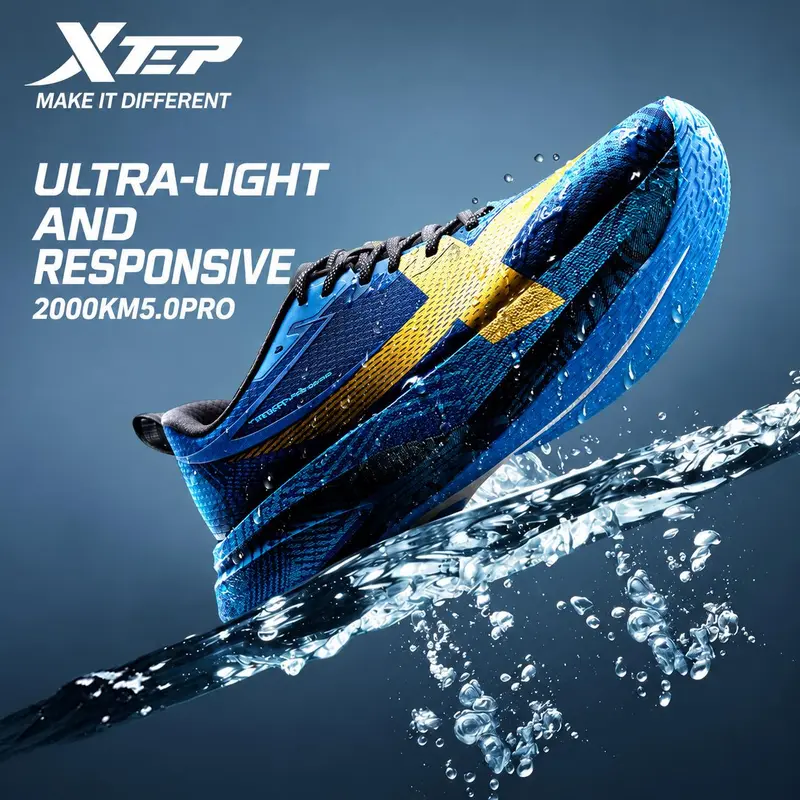 【XTEP 】XTEP 2000KM 5.0PRO Men's Running Shoes, Professional Competitive Running Shoes with Shock Absorption 874219110026