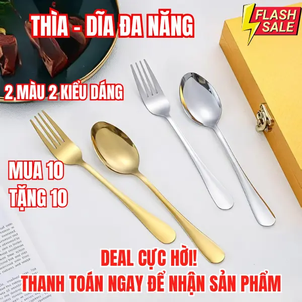 [MUA 10 GRATIS 10] Set Sendok Garpu Stainless Steel Premium – untuk makan sehari-hari, menjamu tamu, restoran, aman dan praktis untuk setiap dapur, bahan aman bagi kesehatan, praktis dan elegan untuk setiap dapur.