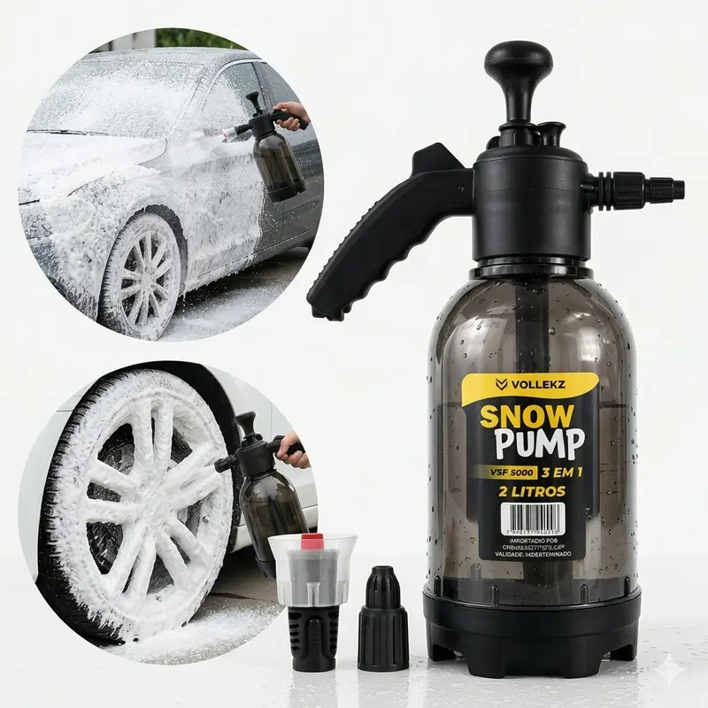 Vollekz Snow Foam 3合1手动喷壶，2L，适用于洗车、园艺和家居清洁