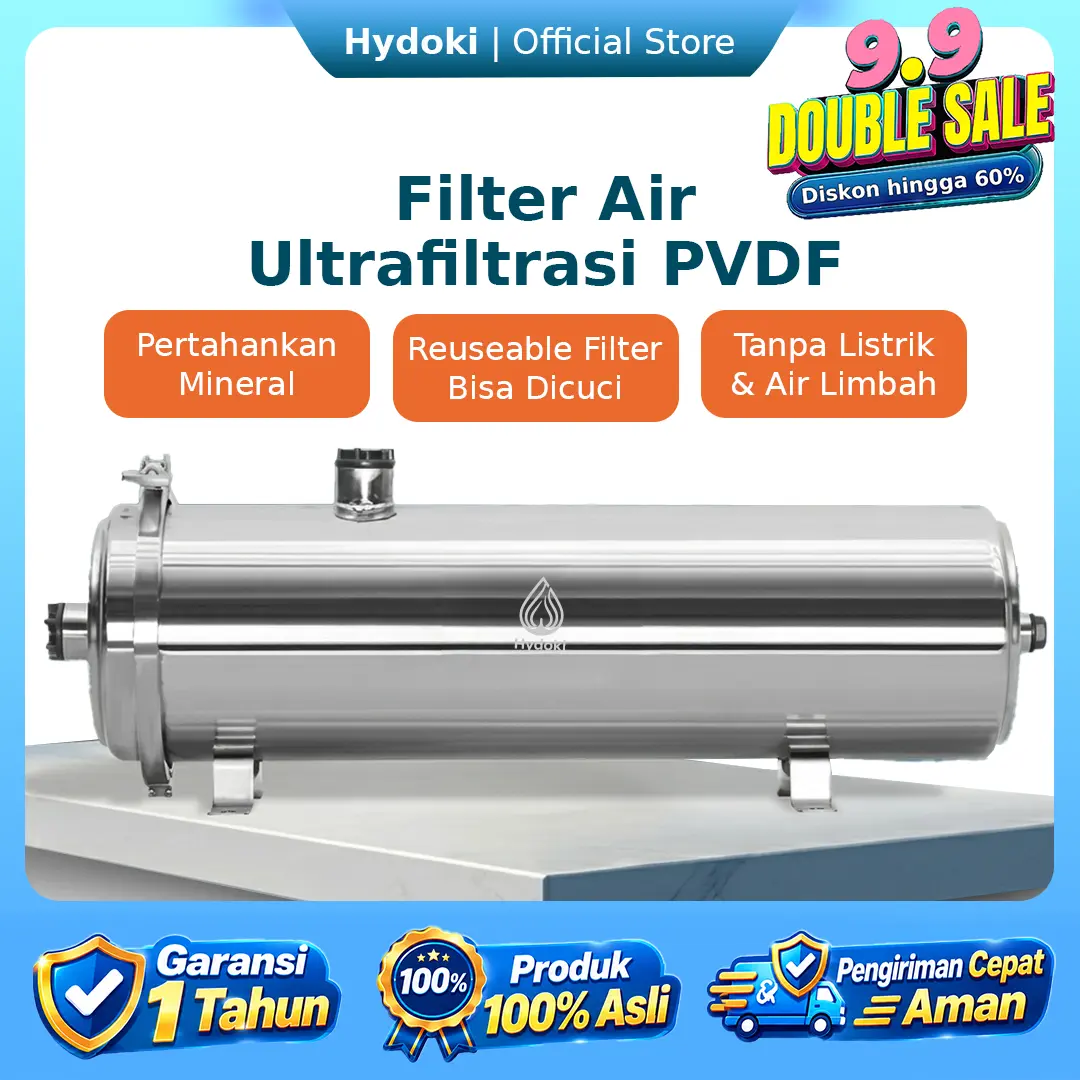 Filtre à eau HYDOKI en acier inoxydable avec membrane PVDF d’ultrafiltration, pour eau trouble, boue et sédiments, modèles 2000 L, 4000 L et 10000 L