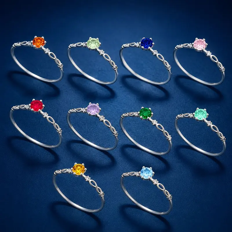 Women's Princess Ring in Genuine 925 Silver with Sparkling Center Stone, Lifetime Guarantee and Certificate