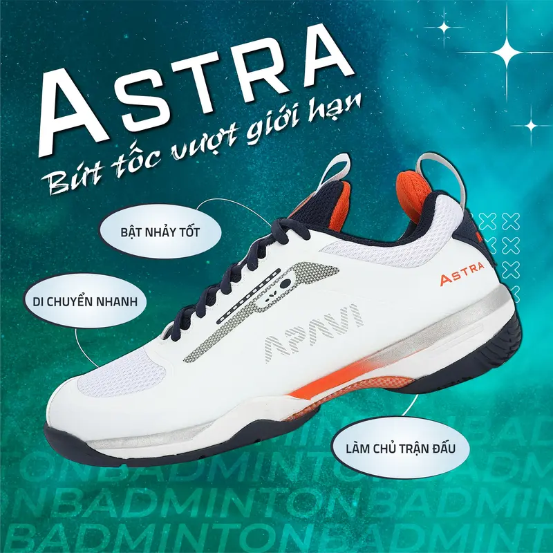Giày Cầu Lông Apavi ASTRA – Ôm Chân Người Á, Êm Nhẹ, Đánh Lâu Không Đau Chân
