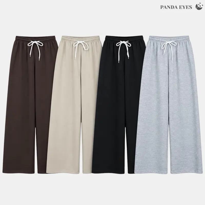 PANDAEYES SOFEA Women's Straight-Leg Cotton Fleece Casual Pants 37003