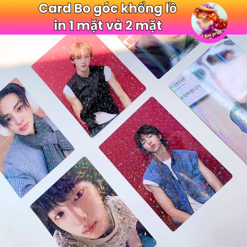 Custom Oversized Rounded-Corner Photo Card, Single- or Double-Sided Print, Gloss, Matte or Holographic Finish, C300 Card Stock