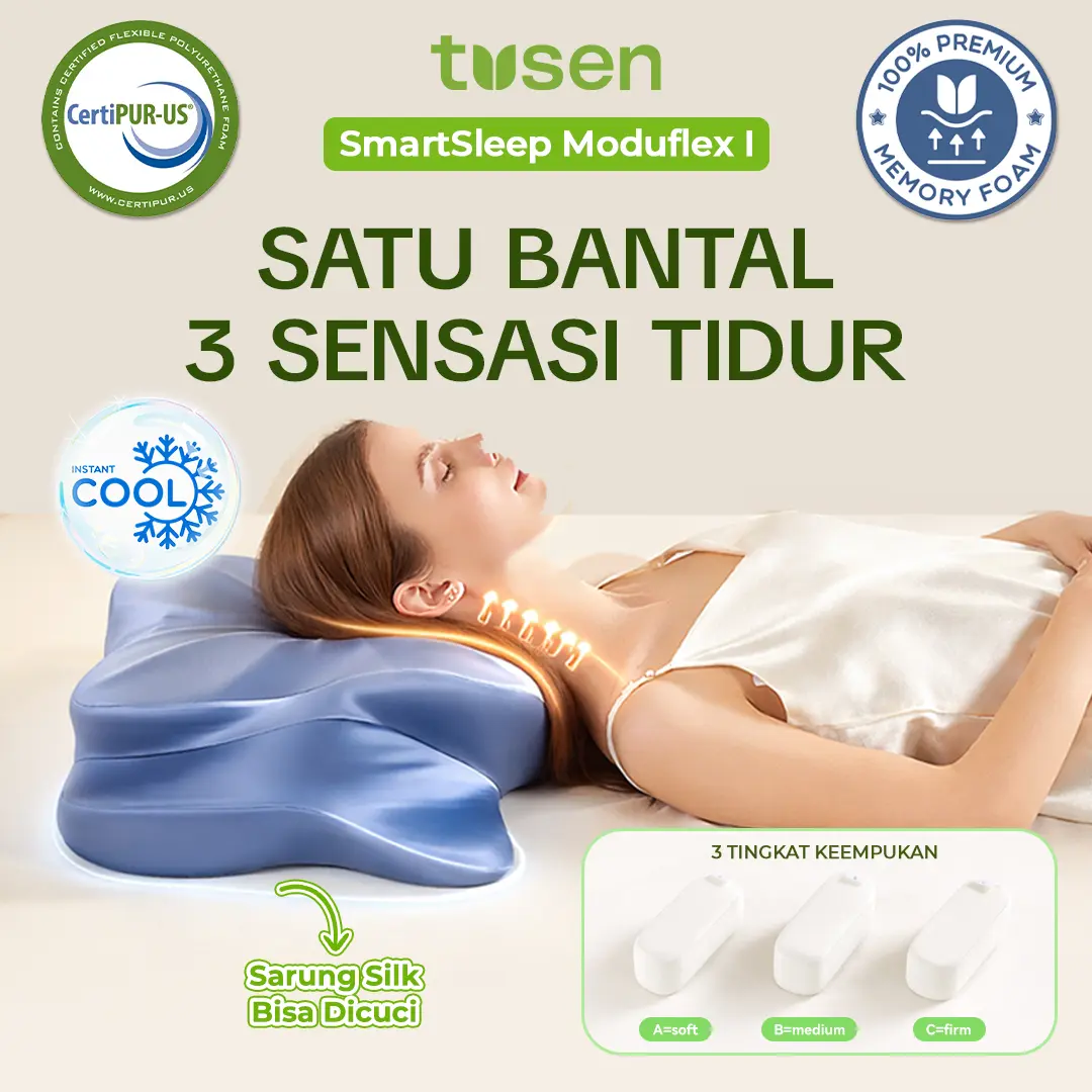 【컨투어 메모리폼 베개】TUSEN SmartSleep Moduflex I 메모리폼 나비형 베개 | 목을 받쳐 주는 일본식 경추 베개 | 지압 건강 베개 | 4D 나비형 프리미엄 메모리폼 목 지지 베개 - TUP11