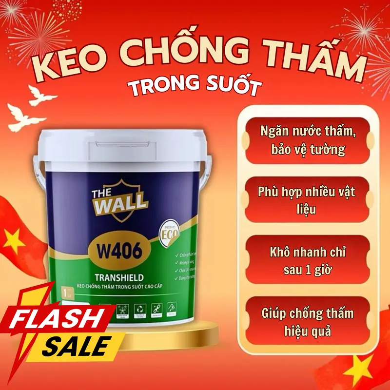[Tặng kèm chổi quét] Keo chống thấm nước Trong suốt - An Tường Shop