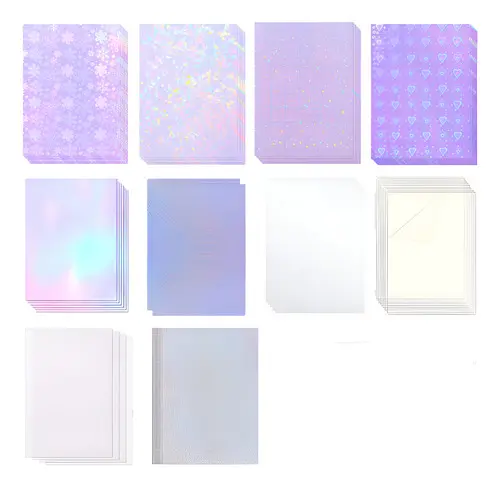 Película para laminado en frío brillante, 40 hojas, transparente