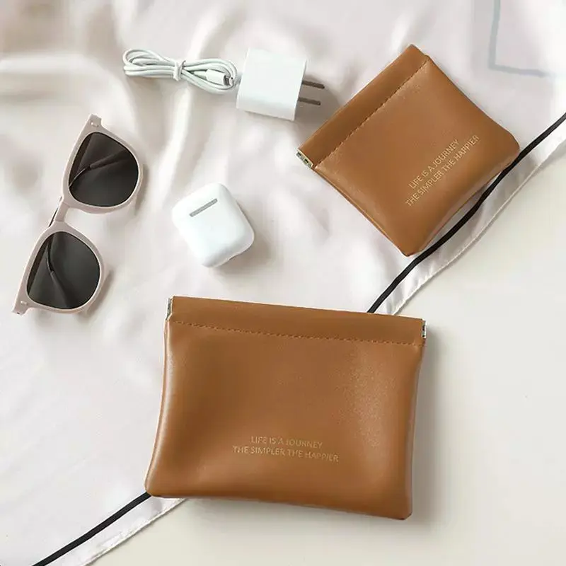 Water-Resistant PU Phone Cable Organiser Pouch for Cash, Jewellery, Glasses, Earbuds and Chargers
