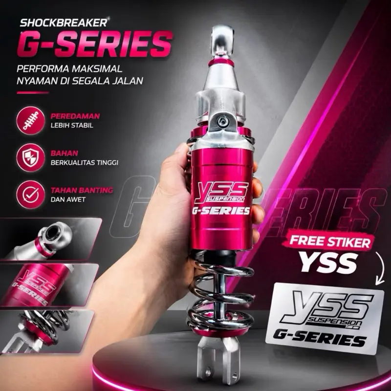 Amortisseur de moto YSS Fb 98 Raceit 05 Gasline à réservoir, 310 et 330, autocollant offert, compatible Mio, Beat, Vario, Scoopy, LEXY, Xeon, X-Rade et autres modèles