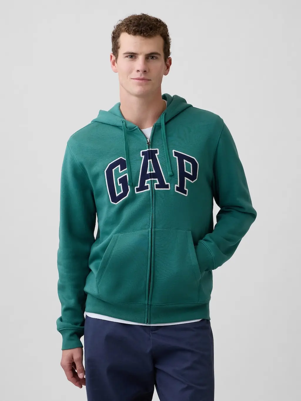 Gap Official Men's Relaxed Logo Zip-Up Hoodie, 674144