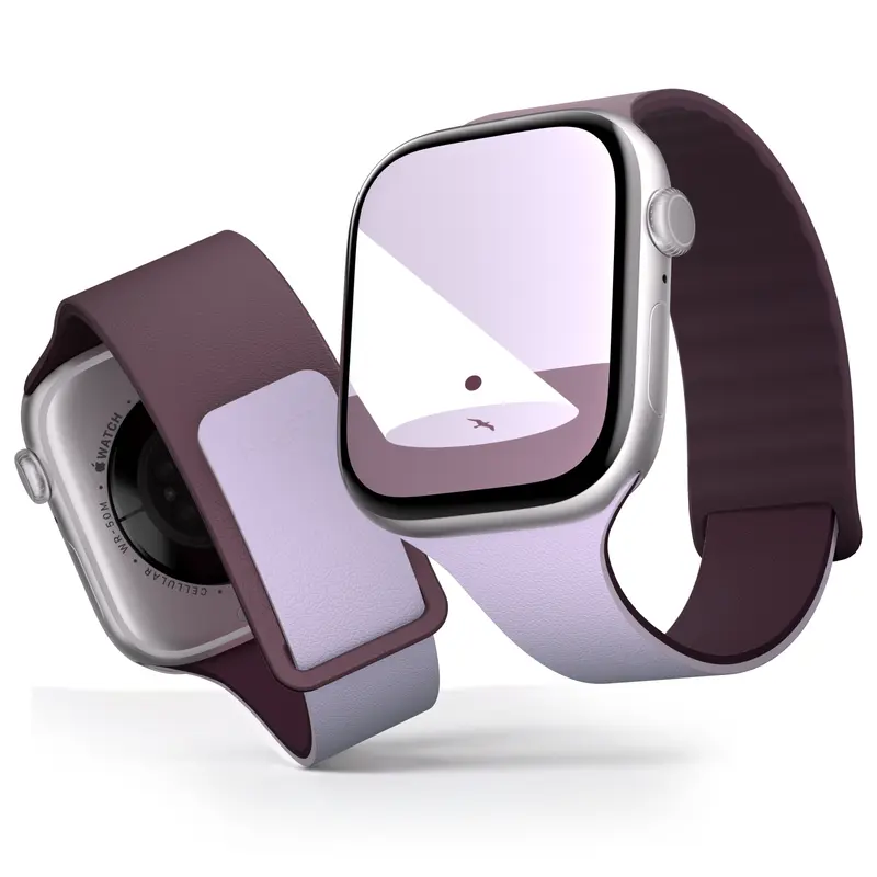 MOFT Official Store Lightweight Magnetic Silicone Sport Band for Apple Watch, Breathable and Sweat Resistant, Compatible with Ultra/Ultra 2/Ultra 3/S11/S10/S9/S8/S7/S6/S5/S4/S3/S2/S1/SE/SE2/SE3, 42mm/44mm/45mm/46mm/49mm