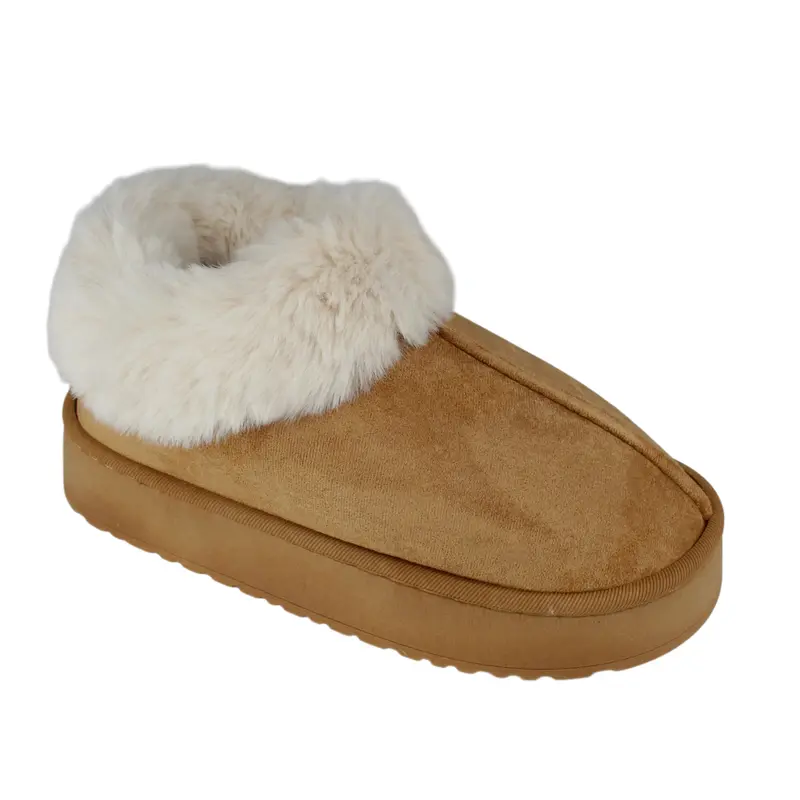 Pantufa Bota Feminina Forrada Pelo Lã Quentinha Inverno Moda