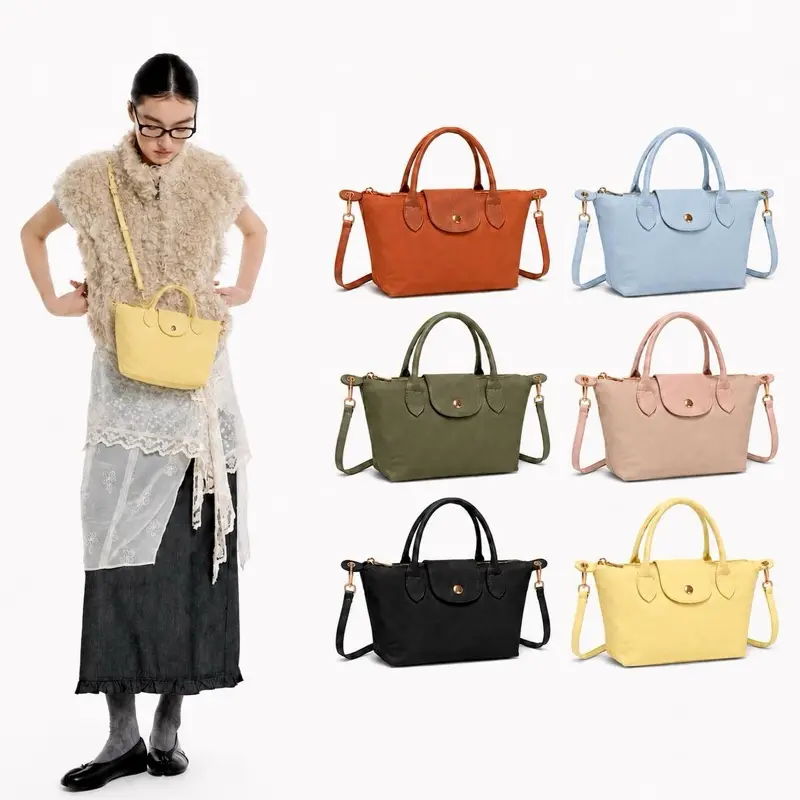 MEVA Studio Damen-Tote-Bag aus hochdichtem Oxford-Nylon, wasserabweisend, schmutz- und abriebfest, elegant und leicht, für den Alltag, mit verstellbarem Schultergurt