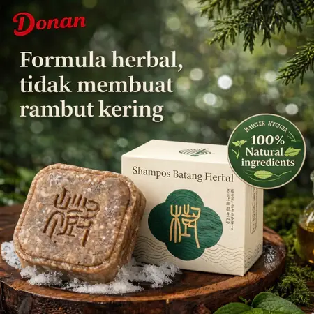 Champú herbal Donan con ginseng y aceite de argán para limpiar el cuero cabelludo, reducir la caspa y la grasa, y ayudar a disminuir la caída del cabello