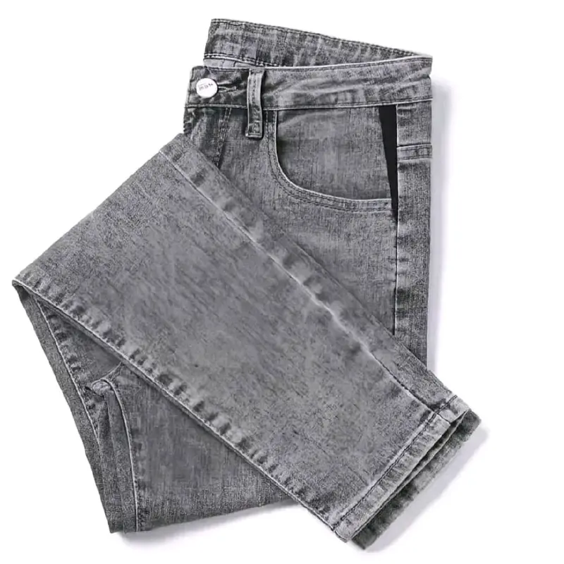 Seluar Lelaki Denim Jeans Ash Grey Acid Wash dengan Gaya Kasual dan Nyaman