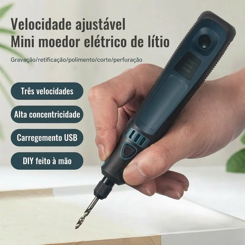 Kit de miniamoladora inalámbrica de 96 piezas con accesorios para lijado, pulido y perforación