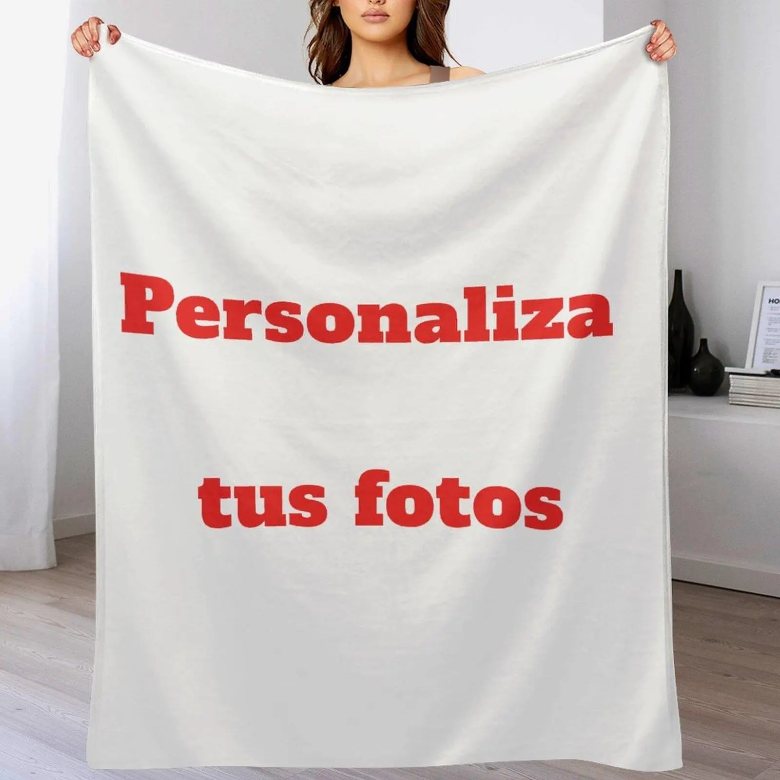 Frazada personalizada para hombres y mujeres, cálida, acogedora y esponjosa, varios tamaños, 100% poliéster, suave y cómoda