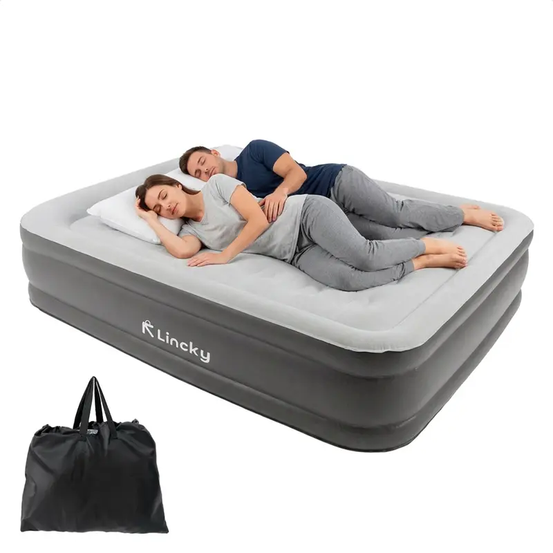 Đệm hơi Lincky cỡ Queen tích hợp bơm điện, 143 x 151 x 43 cm, chịu tải 275 kg