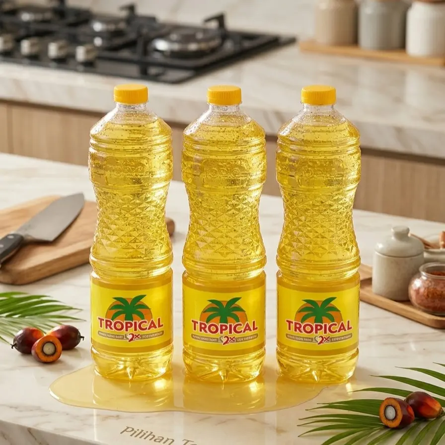 Óleo de cozinha Tropical em garrafa de 1 litro, prático e fácil de usar