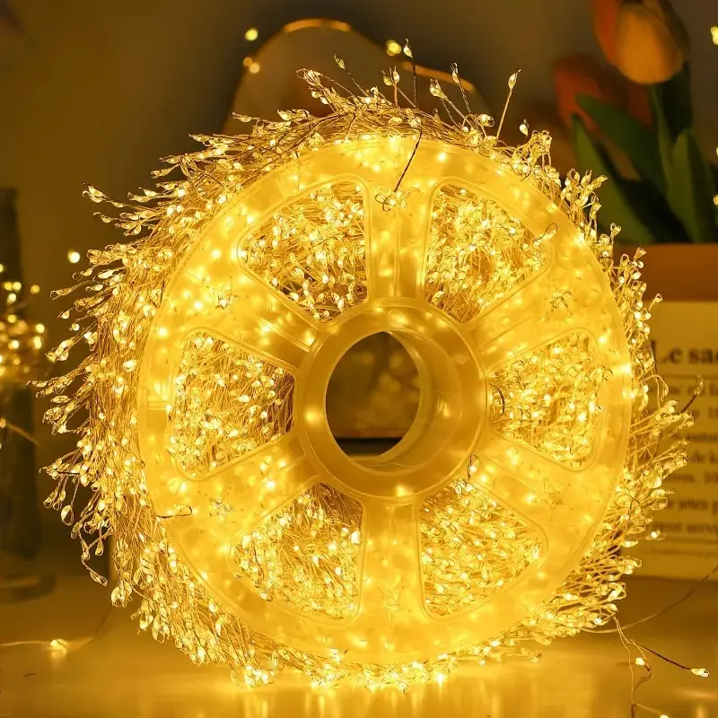 Luces LED de hadas de 65.6 ft, 600 LED cálidos y multicolor, alimentación USB y control remoto, para decoración de Navidad, bodas y fiestas