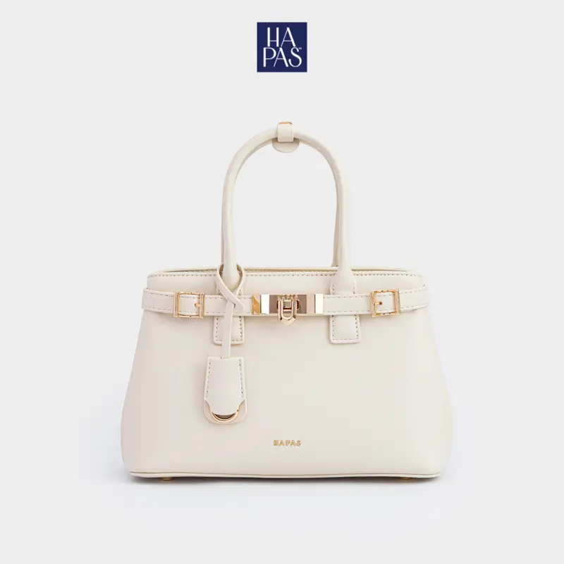 Bolso de mujer Elent HAPAS, de mano y bandolera, con etiqueta de cuero, tamaño 24