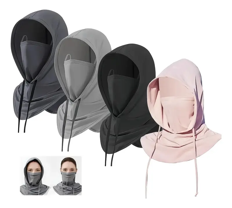 Breathable UV-Protection Summer Face Masks, 4 Sets