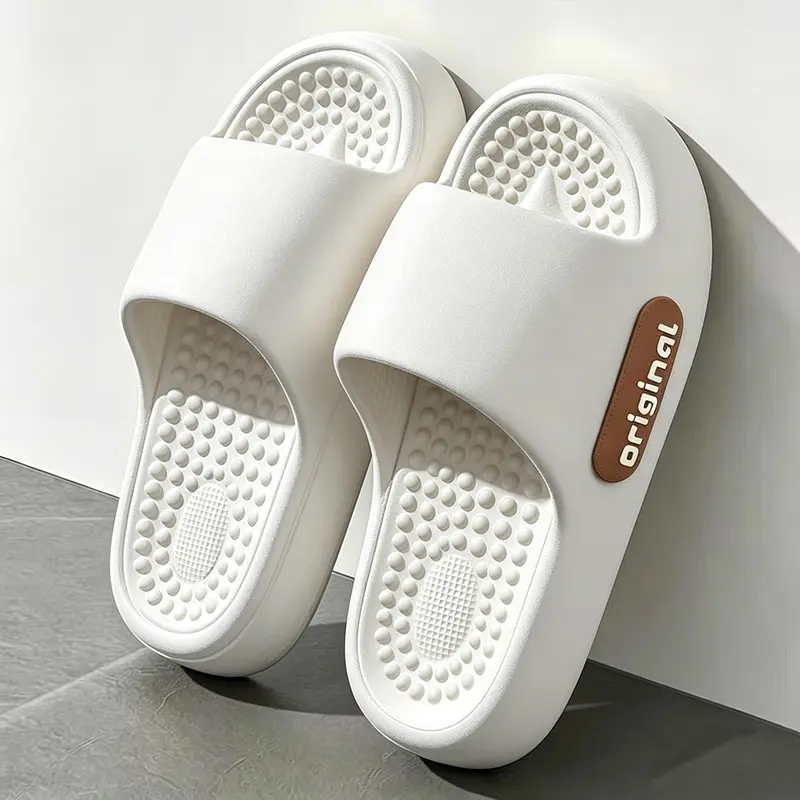 Sandal Slop Wanita Eva Soft Empuk Gaya uniseks  desain pijat Anti Slip Bergaya Korea Terbaru
