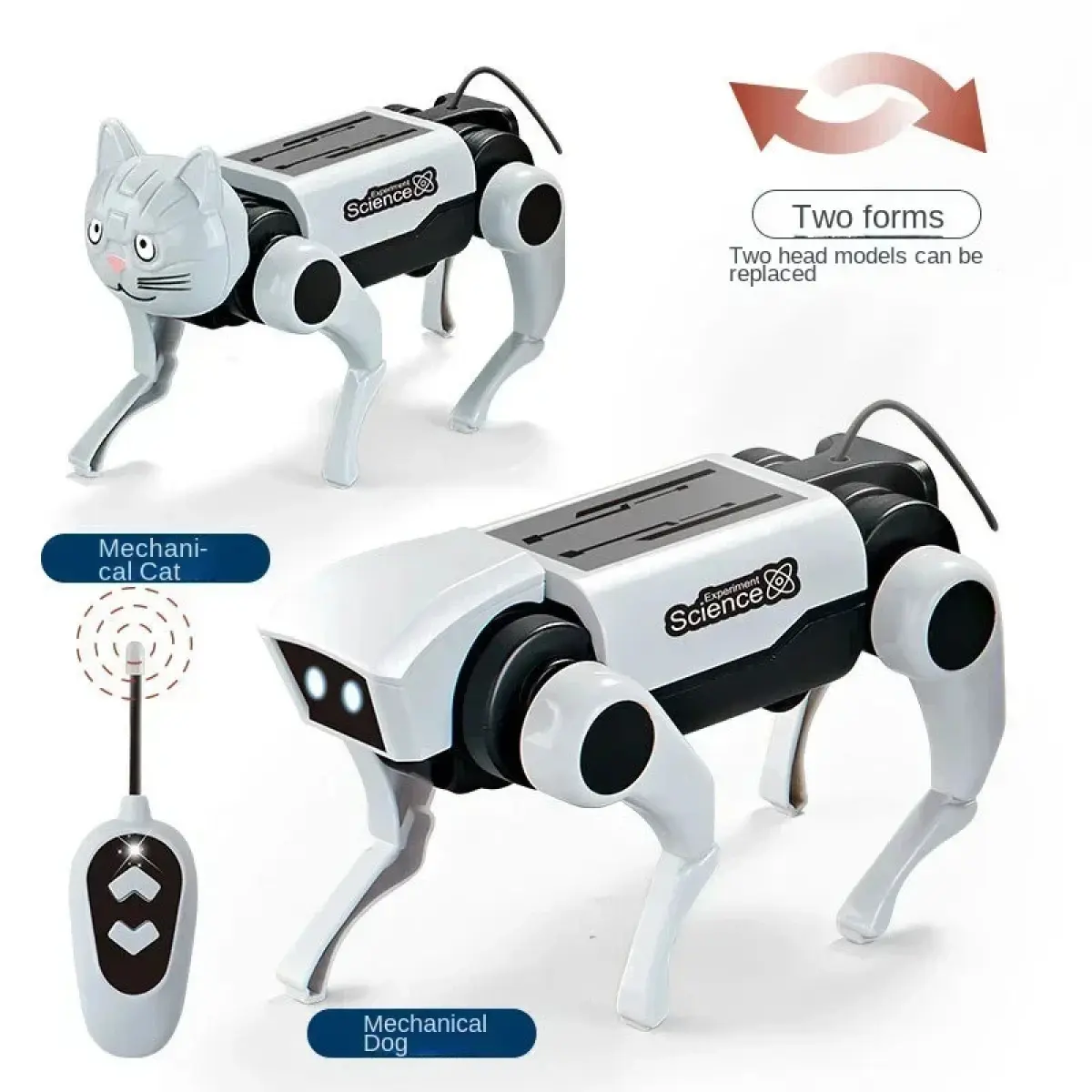 Remote-controlled mechanical robotic dog DIY kit for boys learning science—suitable as a birthday gift and holiday present, ideal for everyday home play.