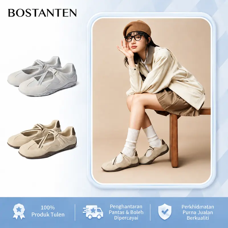 BOSTANTEN Lina Women's Mary Jane Shoes with Soft Soles and 3.8 cm Height Boost, Fast Shipping