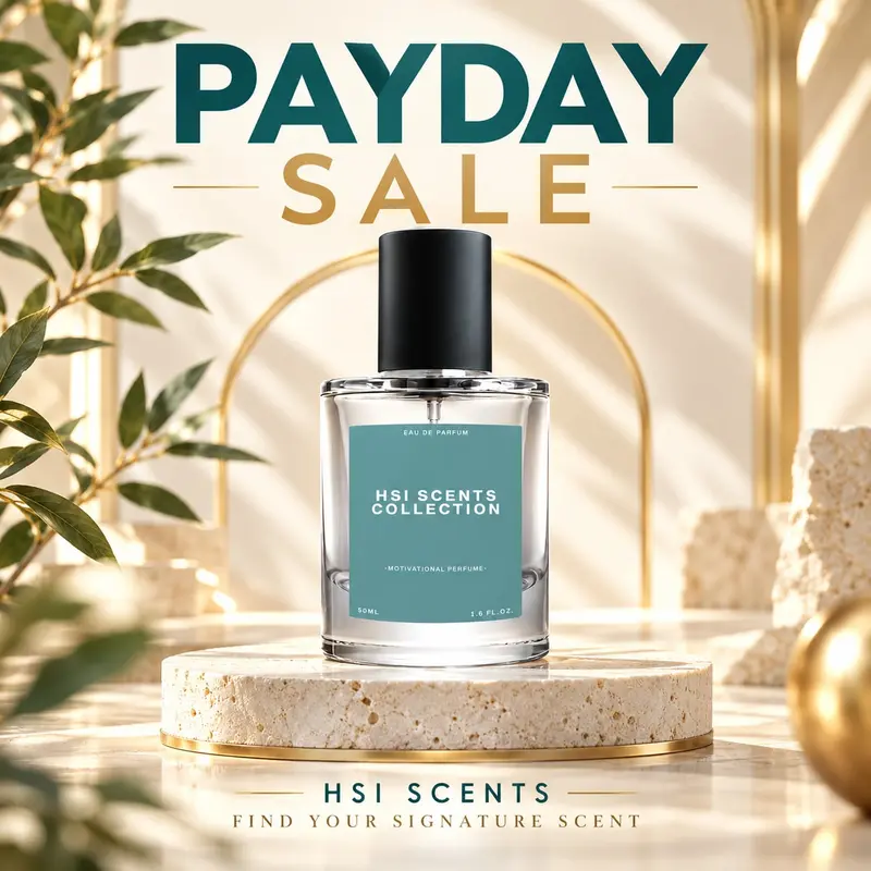 HSI Scents Collection New Motivational 50ml Elegant Bottle for Men Women Unisex Long Lasting
