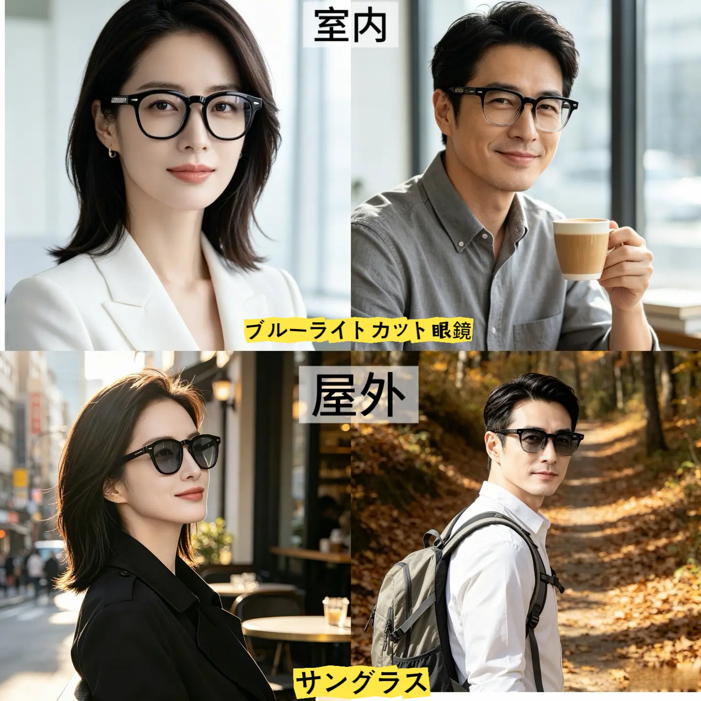 Lunettes de style business minimaliste, photochromiques et anti-lumière bleue, avec verres en nylon haute définition