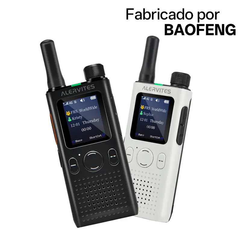 (FABRICADO POR BAOFENG) AT1 Walkie Talkie PoC 4G con app móvil gratuita de por vida. Comunicación privada de larga distancia, control en segundo plano, historial de chat encriptado y alcance de más de 10,000 millas. Ideal para trabajo, seguridad, logística, viajes y aventura.