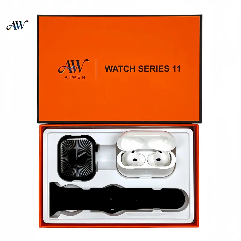 AW Series 11 Unisex Smartwatch with Bluetooth Calling and Message Reminders, Free Bluetooth Earphones, 2026 Bestseller