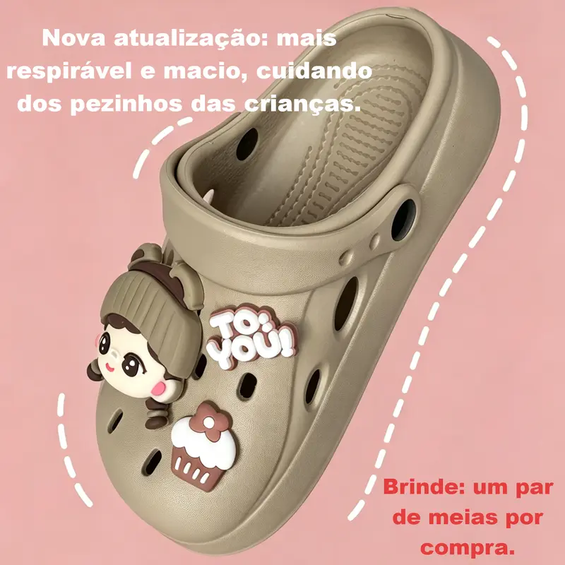 Sabots enfant légers et souples avec décorations amusantes à personnaliser, semelle antidérapante, modèle unisexe pour la plage et l’école #antidérapant #confortablepourlesenfants #résistantàleau #facileànettoyer