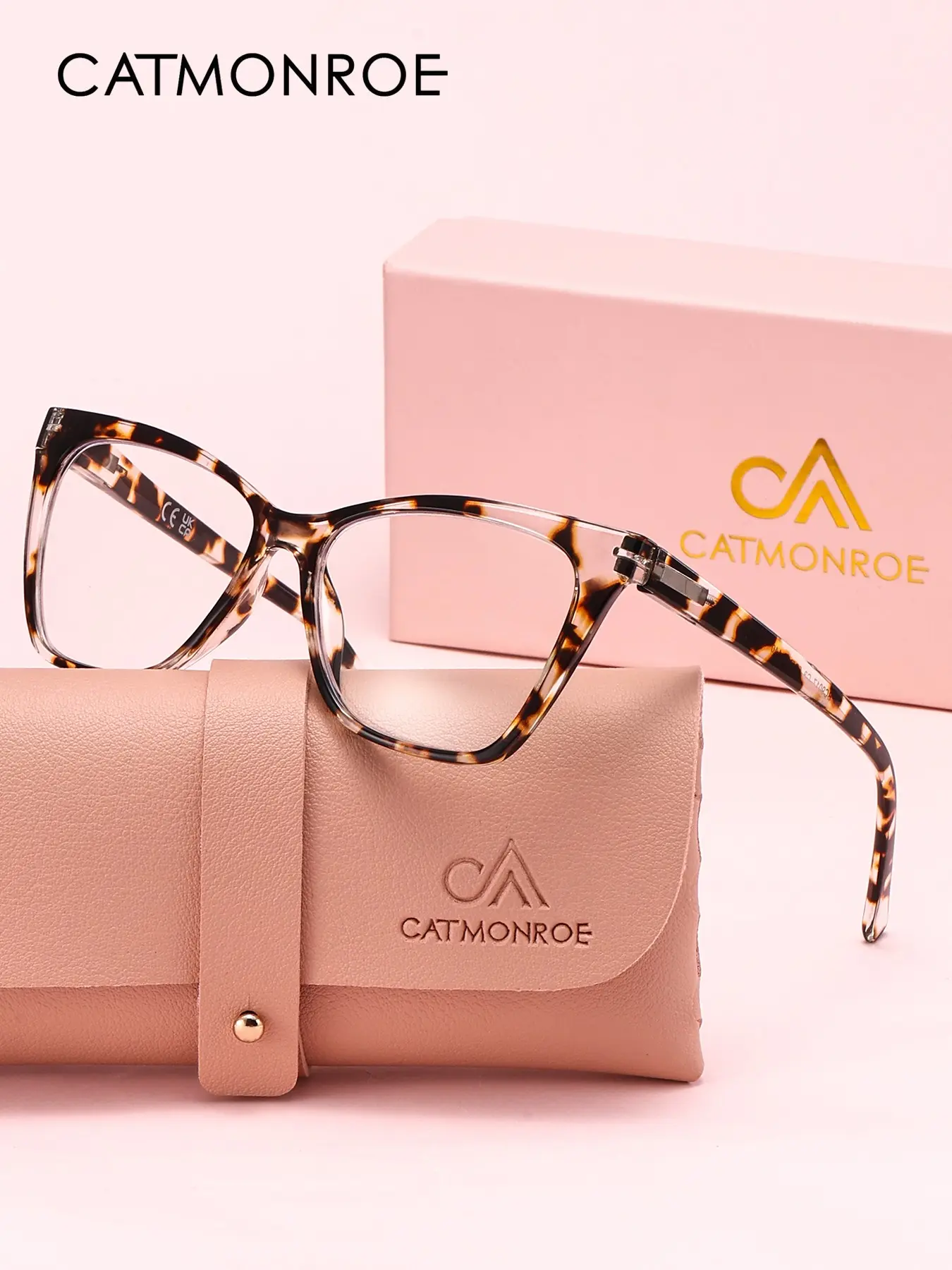CATMONROE Thin-Frame Cat-Eye Reading Glasses with Comfortable Nose Pads for Daily Reading and Writing