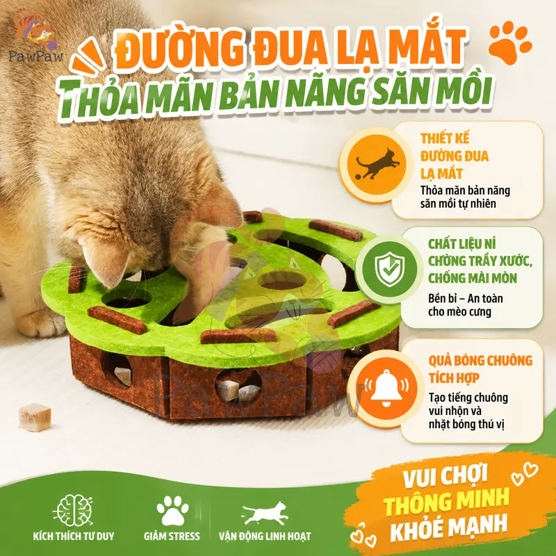 Bestselling Cat Toy Box with Plush Maze and Jingle Bell