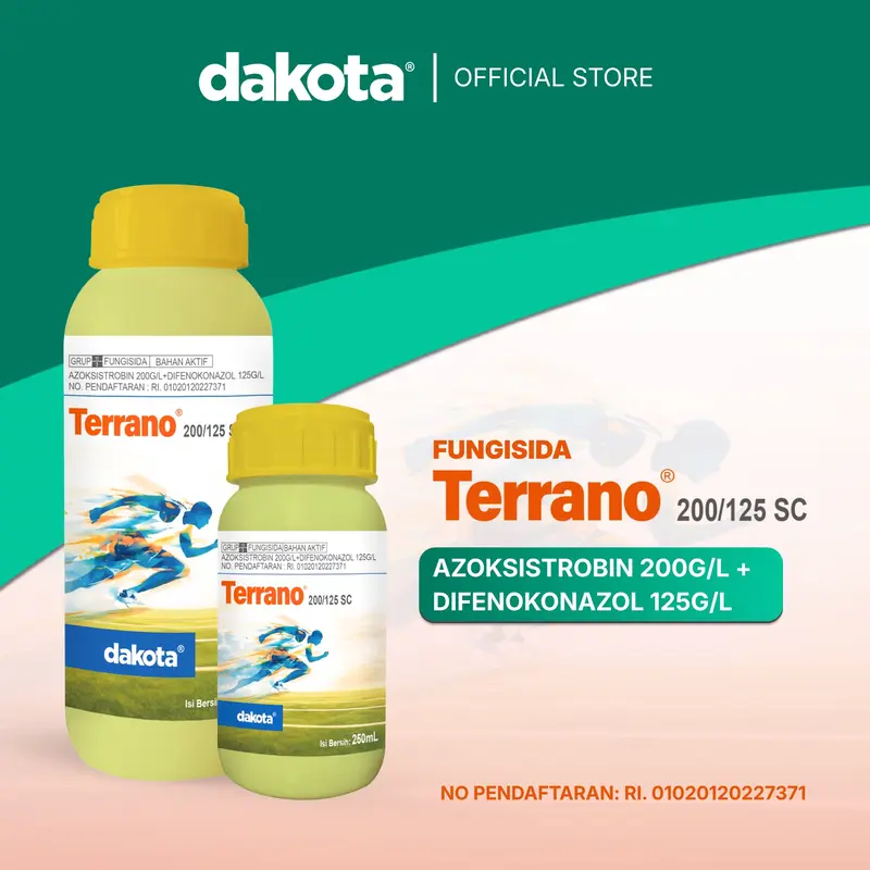 Thuốc trừ nấm DAKOTA Terrano 200/125 SC, Azoxystrobin 200g/L + Difenoconazole 125g/L, chai 250mL