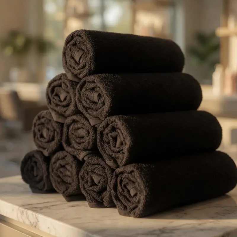 10-Piece Premium Salon Face Towel Set, 65 × 40, Soft, Highly Absorbent, 100% Cotton