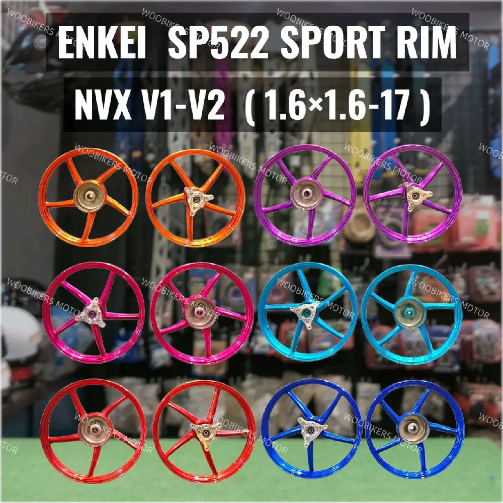 Enkei SP522 Sport Rim para NVX V1-V2, color Candy S.Red / S.Blue / S.Purple / S.Rose / S.Red / S.Orange / S.Lake Blue