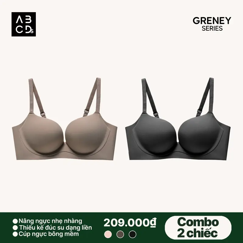 [Live] ABCDs-Combo 2 chiếc Áo lót nâng không đường may,Áo bra su đúc nguyên khối phối màu thời trang, thiết kế khóa lưng 98880032