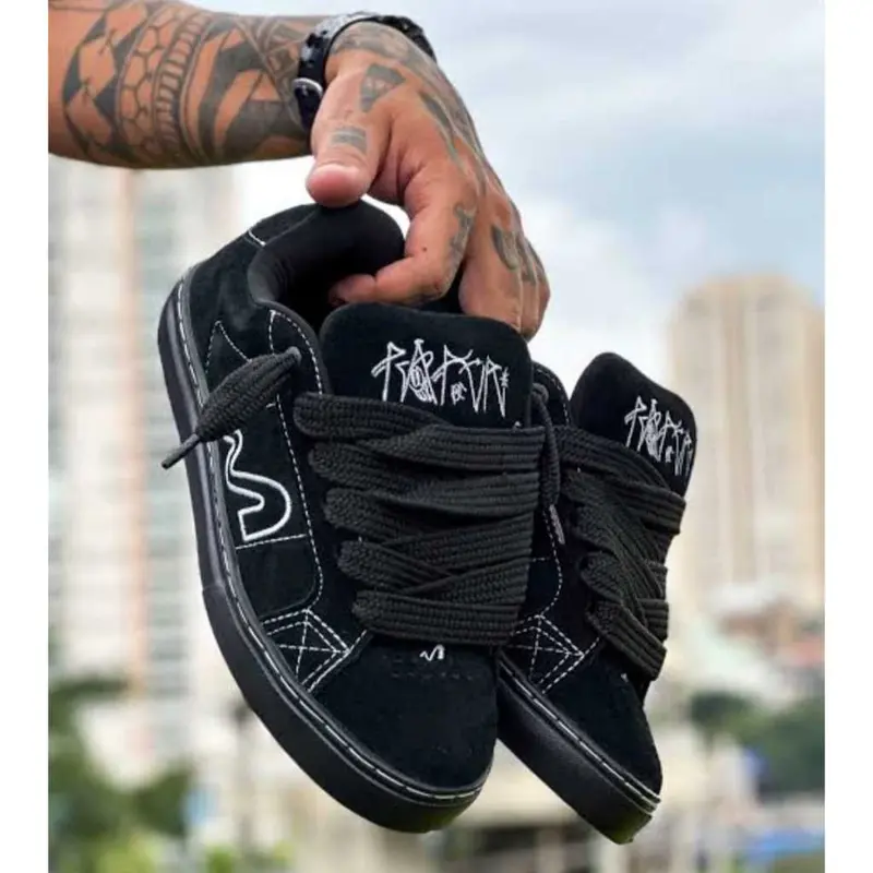 Tênis Tesla Hertz unissex masculino e feminino, esportivo casual estilo skatista, em suede, streetwear, lançamento