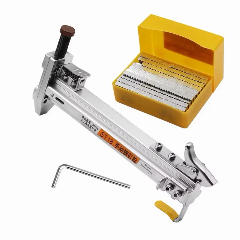 ST18 Manual Concrete Nailer with 800 Nails, Automatic Spring Release, for 18 Nails on Multiple Materials
