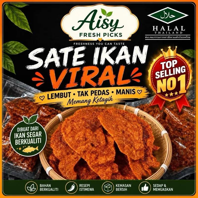 Viral Halal Fish Satay, Sweet and Rich, Wholesale Pack