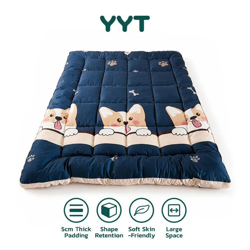 YYT 5cm 蓬松绗缝床垫加厚垫，云感柔软、透气，适用于单人床、双人床、特大床及地面露营