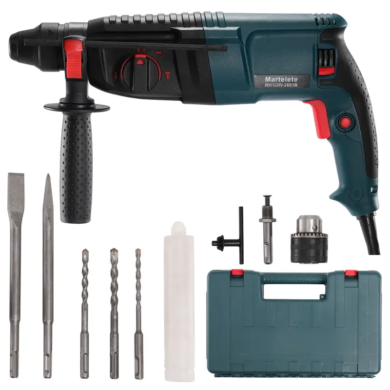 elimatiasshop B107A01 Electro-Pneumatic Rotary Hammer Drill and Demolition Kit with Carry Case and Accessories